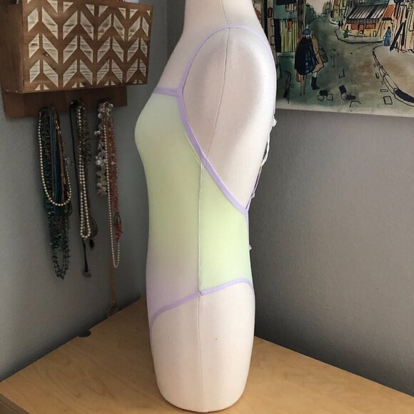 Aerie Smoothez Mesh Bodysuit in Violet Flurry - NWT's - Picture 9 of 11